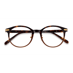 Unisex s round Tortoise Gold Acetate,Metal Prescription eyeglasses - Eyebuydirect s Dotti