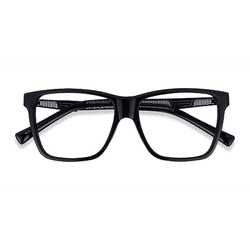 Unisex s square Black Acetate,Metal Prescription eyeglasses - Eyebuydirect s Landmark