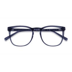 Unisex s square Crystal Blue Green Acetate Prescription eyeglasses - Eyebuydirect s Promise