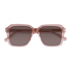 Unisex s square Crystal Peach Acetate Prescription sunglasses - Eyebuydirect s Bowie