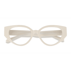 Female s horn White Acetate Prescription eyeglasses - Eyebuydirect s Lexie