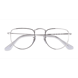 Unisex s geometric Silver Metal Prescription eyeglasses - Eyebuydirect s Ray-Ban RB3958V Elon