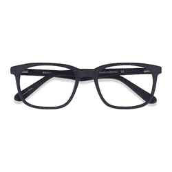 Unisex s rectangle Matte Navy Acetate Prescription eyeglasses - Eyebuydirect s Bristol