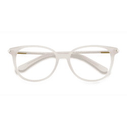 Unisex s horn White Acetate,Metal Prescription eyeglasses - Eyebuydirect s Jasmine