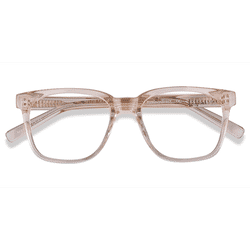 Unisex s rectangle Clear Brown Acetate Prescription eyeglasses - Eyebuydirect s Jamie
