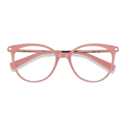Female s horn Coral Acetate, Metal Prescription eyeglasses - Eyebuydirect s Attitude