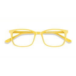 Unisex s rectangle Yellow Acetate Prescription eyeglasses - Eyebuydirect s Equality