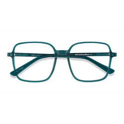 Unisex s square Teal Acetate Prescription eyeglasses - Eyebuydirect s Sixto