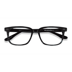 Unisex s rectangle Striped Blue Acetate Prescription eyeglasses - Eyebuydirect s Pacific