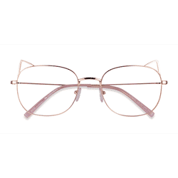 Female s horn Rose Gold Metal Prescription eyeglasses - Eyebuydirect s Cymric