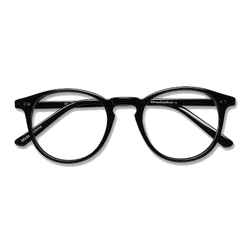 Unisex s round Black Acetate Prescription eyeglasses - Eyebuydirect s Kyoto