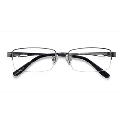 Unisex s rectangle Gunmetal Titanium Prescription eyeglasses - Eyebuydirect s Emerge