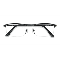 Male s rectangle Black Titanium Prescription eyeglasses - Eyebuydirect s Lake