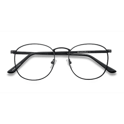 Unisex s round Black Metal Prescription eyeglasses - Eyebuydirect s St Michel