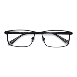 Male s rectangle Black Titanium Prescription eyeglasses - Eyebuydirect s Driven