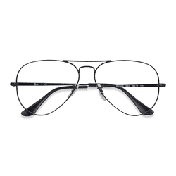Unisex s aviator Black Metal Prescription eyeglasses - Eyebuydirect s Ray-Ban RB6489