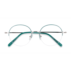 Unisex s round Green & Gold Metal Prescription eyeglasses - Eyebuydirect s Takashi