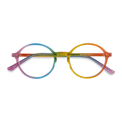 Unisex s round Rainbow Plastic Prescription eyeglasses - Eyebuydirect s Diversity