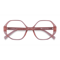 Female s geometric Clear Nude Eco Friendly,Plastic Prescription eyeglasses - Eyebuydirect s Cypress