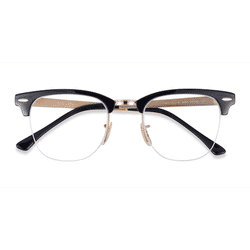 Unisex s browline Black Gold Metal Prescription eyeglasses - Eyebuydirect s Ray-Ban RB3716VM