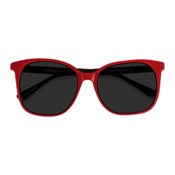 Female s square Red & Navy Acetate Prescription sunglasses - Eyebuydirect s Celebration