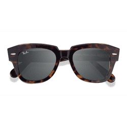 Unisex s square Havana On Transparent Brown Acetate Prescription sunglasses - Eyebuydirect s Ray-Ban State Street