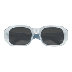 Unisex s rectangle Milky Light Blue Acetate,Eco Friendly Prescription sunglasses - Eyebuydirect s Lilia