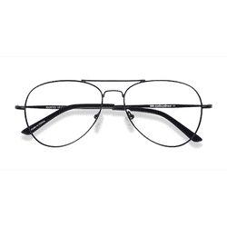 Unisex s aviator Black Metal Prescription eyeglasses - Eyebuydirect s Nantes