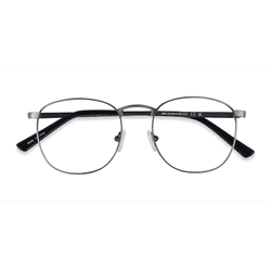 Unisex s round Gunmetal Metal Prescription eyeglasses - Eyebuydirect s St Michel