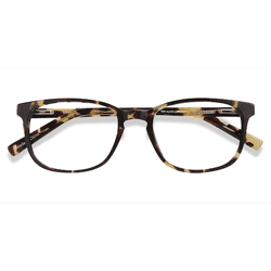 Unisex s rectangle Tortoise Acetate Prescription eyeglasses - Eyebuydirect s Emblem
