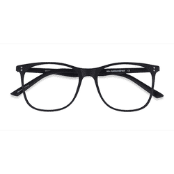 Unisex s rectangle Black Plastic Prescription eyeglasses - Eyebuydirect s Mystery