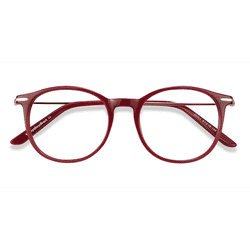 Female s round Red Acetate, Metal Prescription eyeglasses - Eyebuydirect s Quill