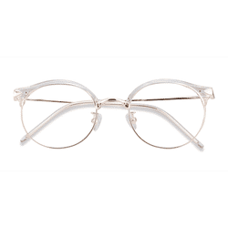 Female s round Clear Plastic, Metal Prescription eyeglasses - Eyebuydirect s Moon River