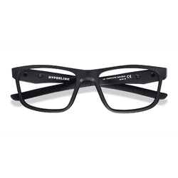 Male s rectangle Satin Black Plastic Prescription eyeglasses - Eyebuydirect s Oakley Hyperlink