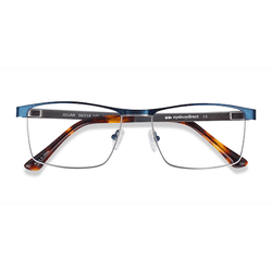 Male s rectangle Blue Metal Prescription eyeglasses - Eyebuydirect s Julian