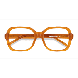 Unisex s rectangle Mellow Yellow Acetate Prescription eyeglasses - Eyebuydirect s Renee