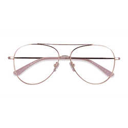 Female s aviator Rose Gold Metal Prescription eyeglasses - Eyebuydirect s Aesthetic