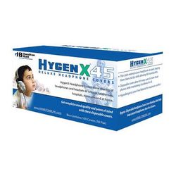 HamiltonBuhl HygenX 4.5" Disposable Sanitary Ear Cushion Covers for Over-Ear Headphones HYGENX45BK