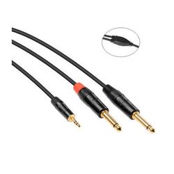 Kopul Stereo Mini to Dual 1/4" Y-Cable (Male, 15') SMYC-M2PM15