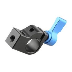 CAMVATE Single 15mm Rod Clamp with 1/4"-20 Threads (Blue Knob) C1710