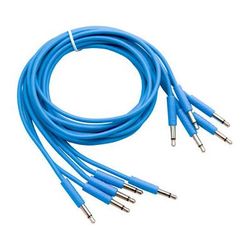 Cre8audio Nazca Noodles Eurorack-Style Patch Cables (Baby Blue, 5-Pack, 1.6') BLNOODLE50