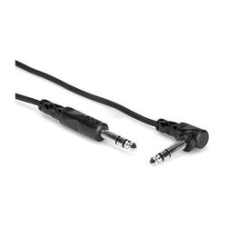 Hosa Technology Stereo Right-Angle 1/4" Male Phone to Straight 1/4" Male Phone TRS Cable - CSS-110R