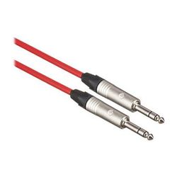 Canare Star Quad 1/4" TRS Male to 1/4" TRS Male Cable (Red, 3') CATRSM003RD