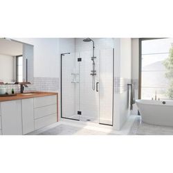 Dreamline DreamLine Unidoor-X 45 1/2 - 46 inch W x 72 inch H Frameless Hinged Shower Door in Matte Black D12514572-09