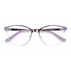 Female s horn Purple & Gold Metal Prescription eyeglasses - Eyebuydirect s Rosa