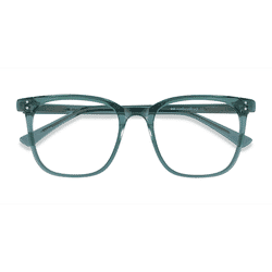 Male s square Clear Green Acetate Prescription eyeglasses - Eyebuydirect s Boreal