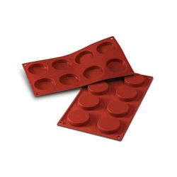 Silikomart SF029 Florentine Mold w/ 8 Sections - Silicone, Red
