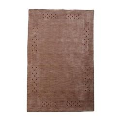 Hand Knotted Loom Wool Area Rug Contemporary Light Brown L00530 - 5'x8'