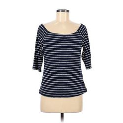 Bobeau Short Sleeve T-Shirt: Blue Tops - Women's Size Medium