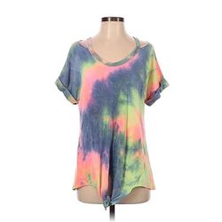 First Love Sleeveless T-Shirt: Pink Tie-dye Tops - Women's Size Small